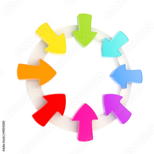 Arrow attention symbol badg...