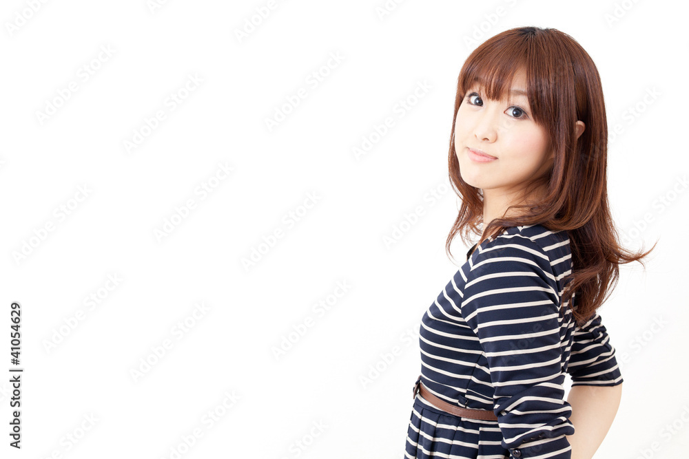 attractive asian woman isolated on white background attractive asian woman isolated on white background