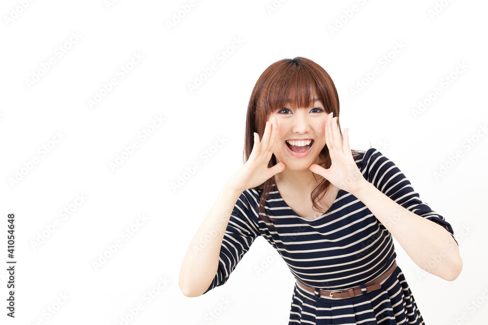 attractive asian woman isolated on white background attractive asian woman isolated on white background