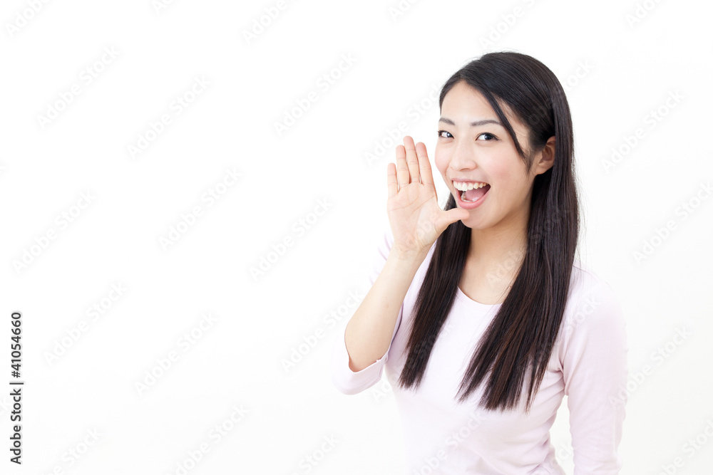 attractive asian woman cheering attractive asian woman cheering