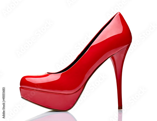 Photographie red high heel shoes