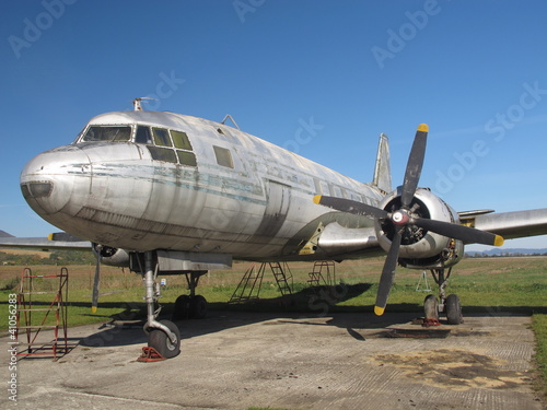 Oldtimer aircraft on airport