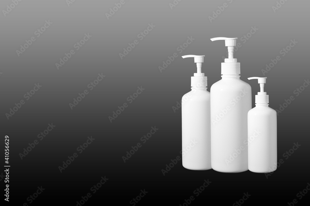 White bottle on isolated background White bottle on isolated background