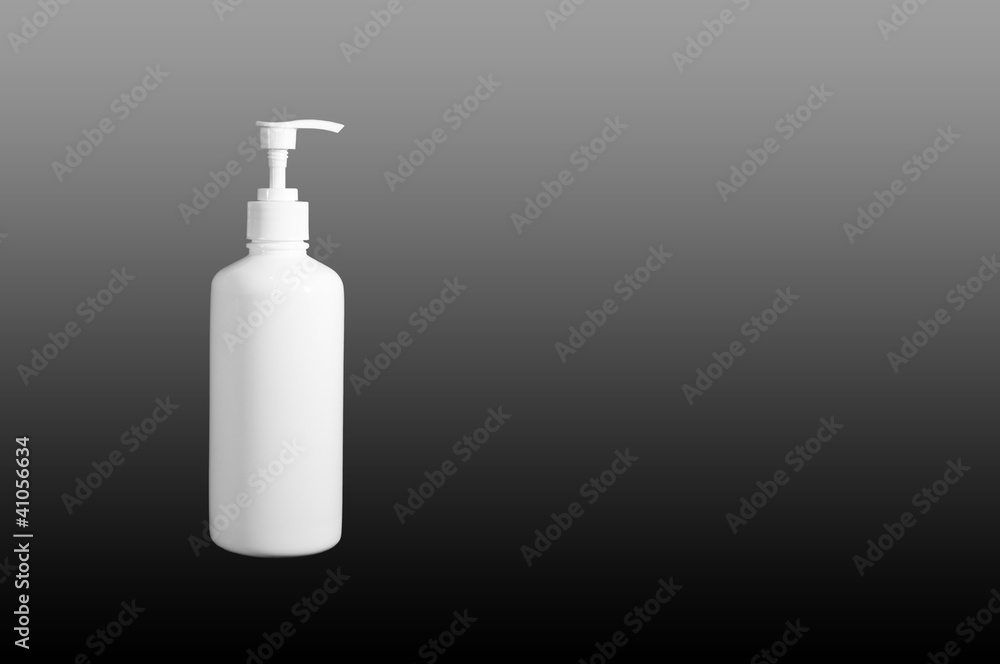 White bottle on isolated background White bottle on isolated background