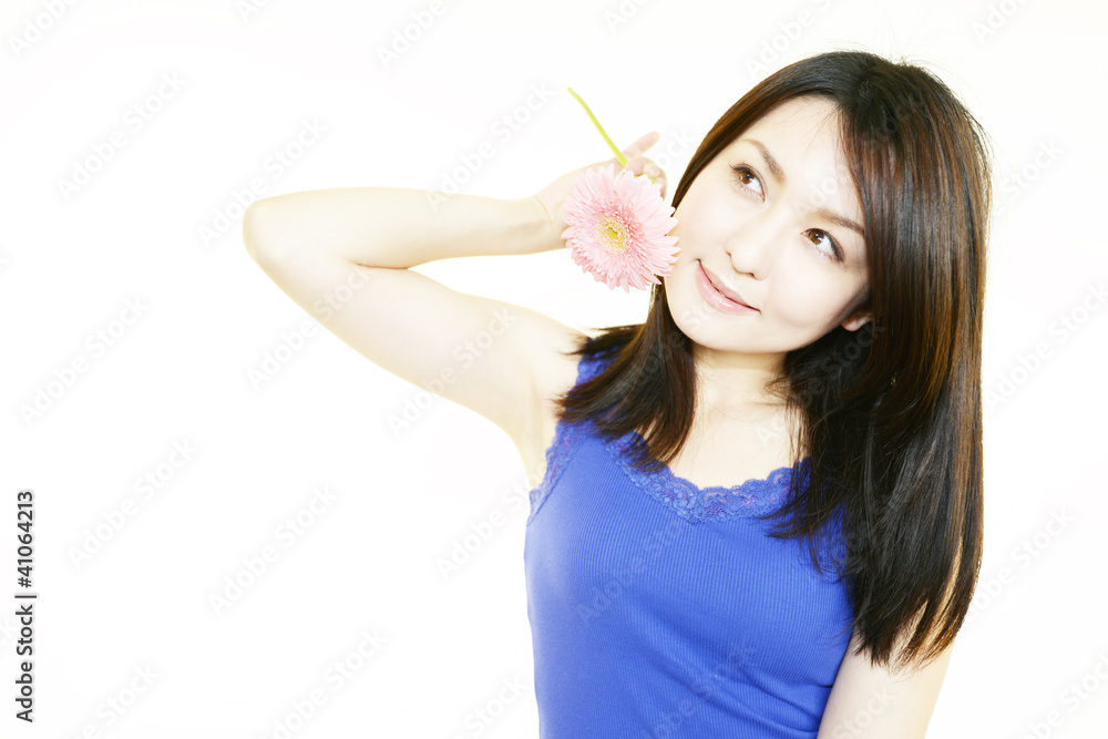 花と美しい日本女性 花と美しい日本女性