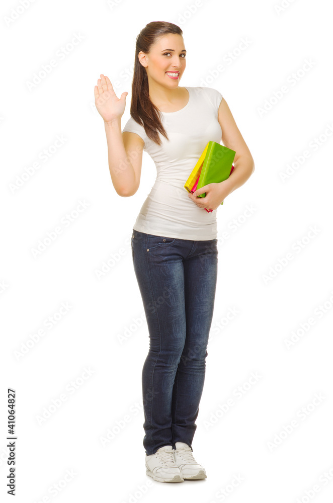 Young girl with books Young girl with books