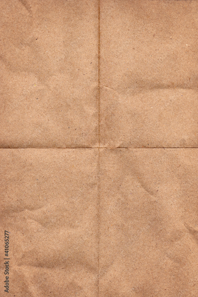 Fototapeta premium Crinkled grunge brown paper