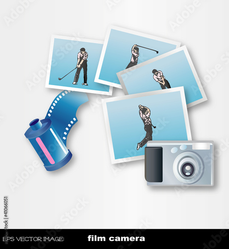 eps Vector image: film camera