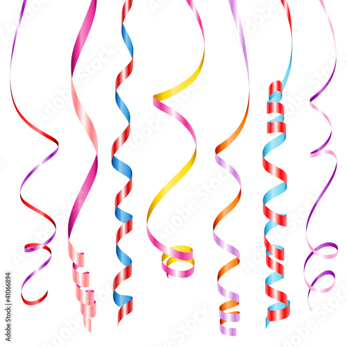 7 Streamers Red/Pink/Purple Mix