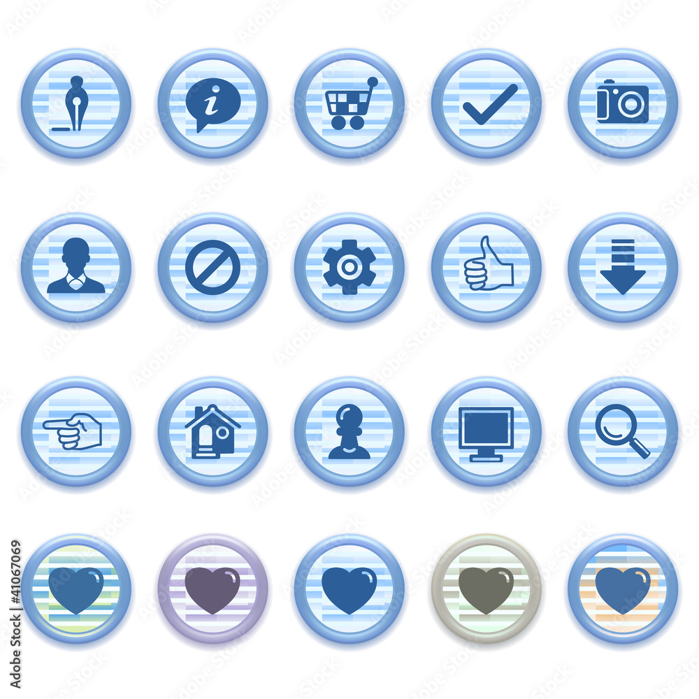 Blue web icons set 12 Blue web icons set 12