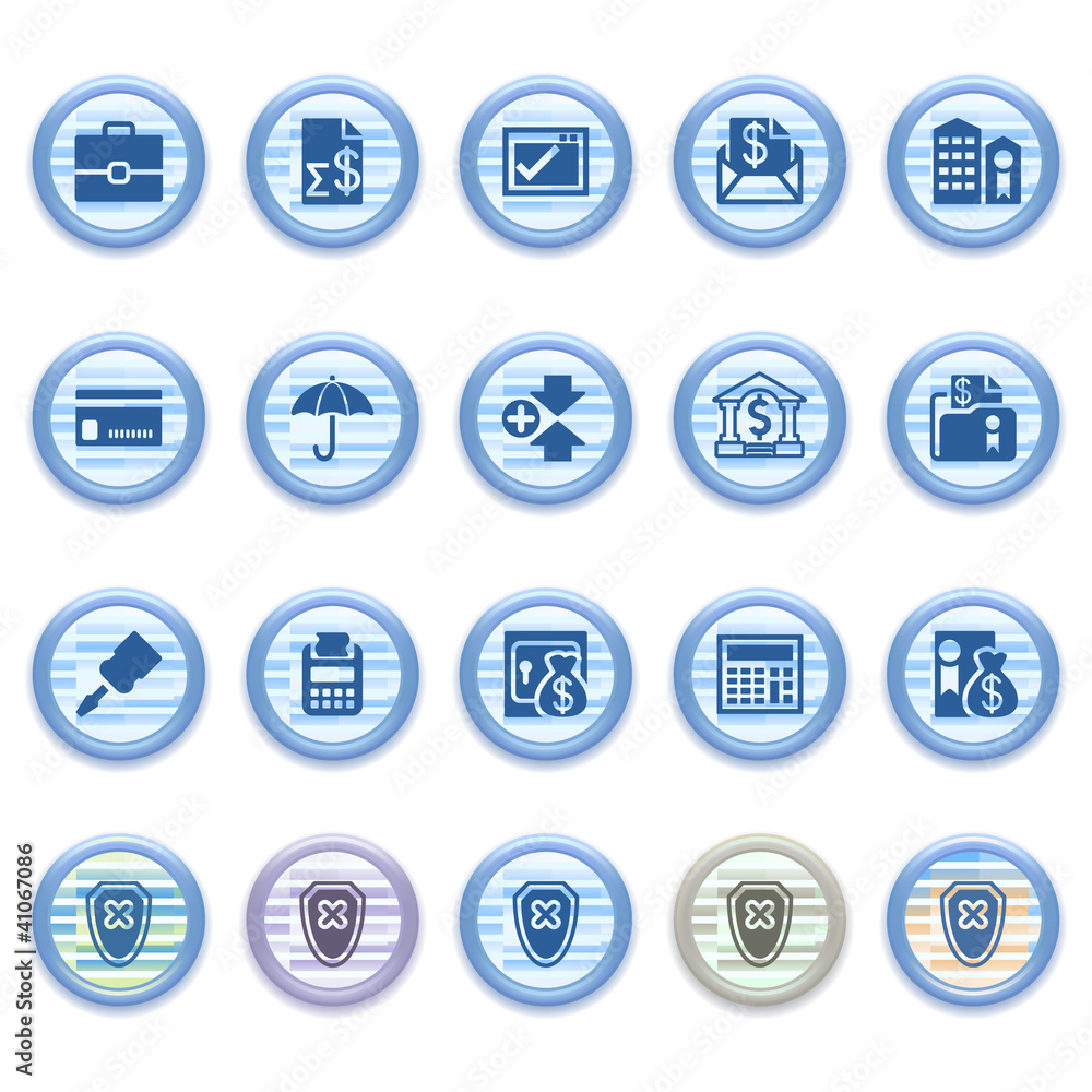 Blue web icons set 19 Blue web icons set 19