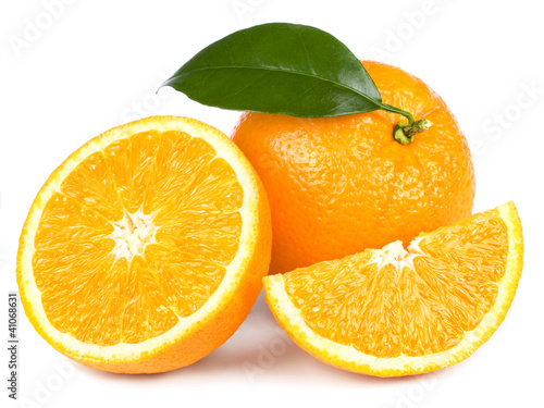 Orange fruit isolated on white backgroun