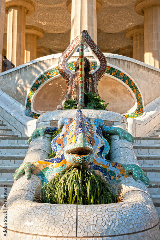 Obraz premium Park Guell in Barcelona, Spain.