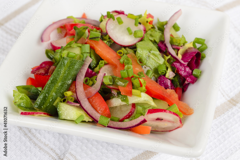 Summer Salad - With cucumber, radish, red onion & peppers Summer Salad - With cucumber, radish, red onion & peppers