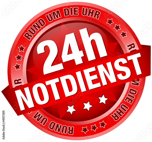 Button Banner "24h Notdienst" rot