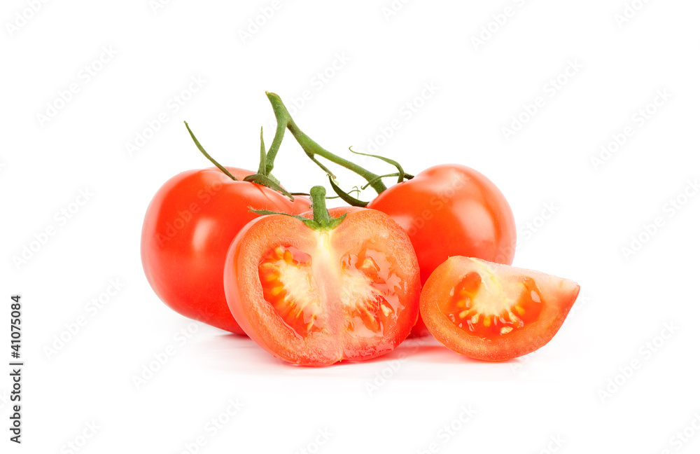 Fresh tomatoes isolated on white Fresh tomatoes isolated on white
