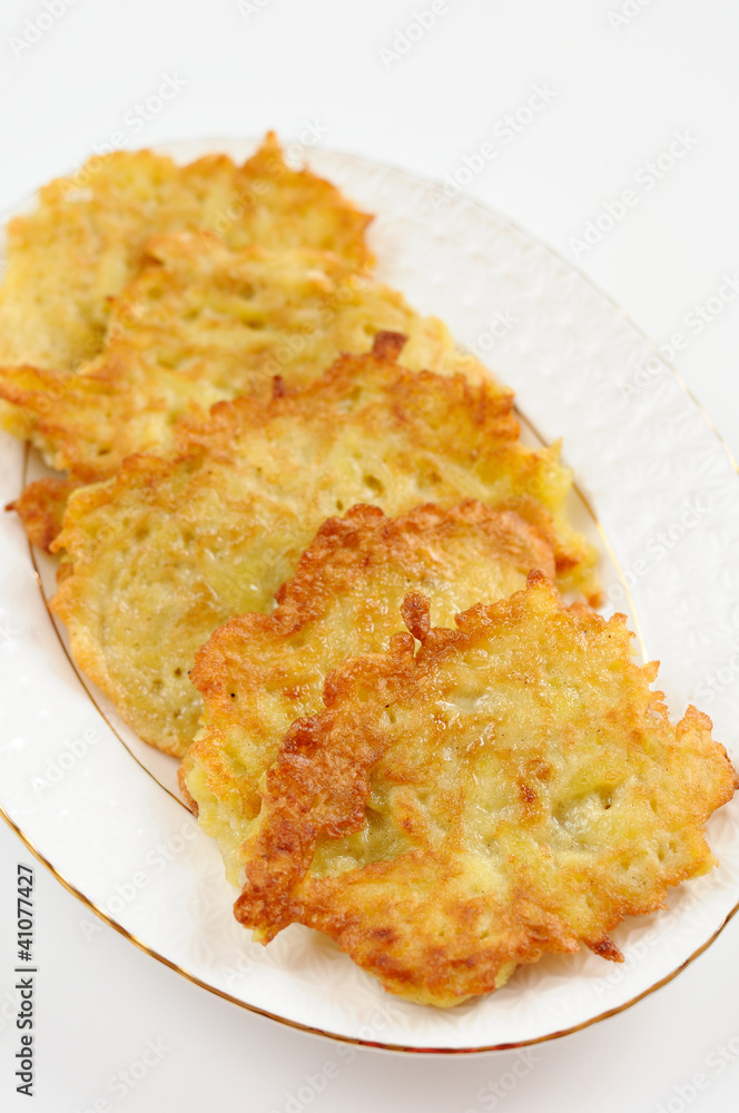 Ukrainian national dish - potato pancakes Ukrainian national dish - potato pancakes