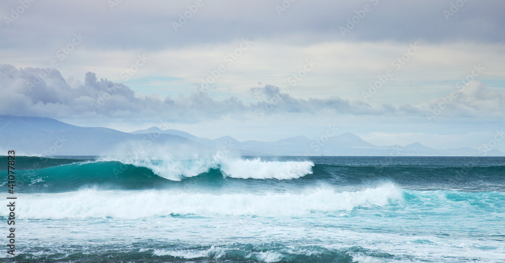sea swell by the northern shore of Fuerteventura sea swell by the northern shore of Fuerteventura