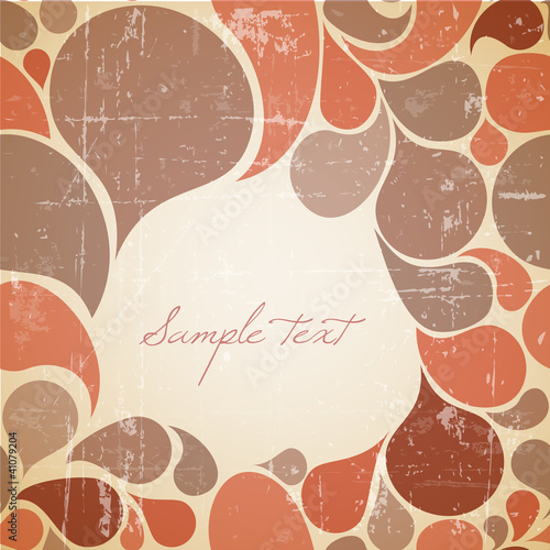 Vector red abstract retro background