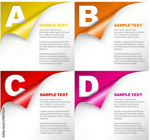 One two three four - vector progress background with letters
