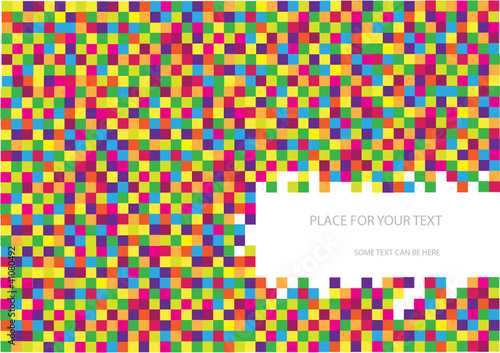 vector checkered background made of colorful cubes