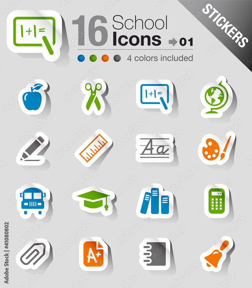 Stickers - School Icons Stickers - School Icons