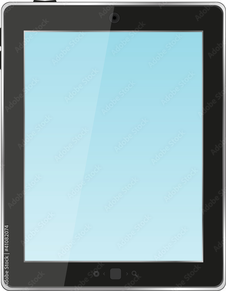 Digital tablet pc with blue screen Digital tablet pc with blue screen
