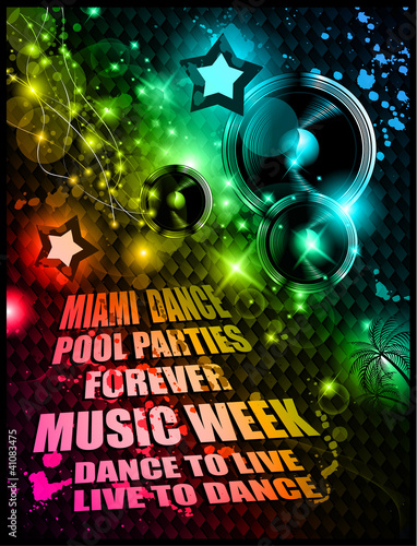 Alternative Discoteque Music Flyer for Miami night clubs