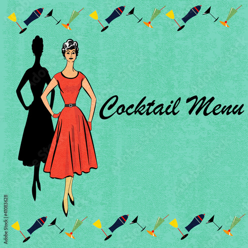 Retro Cocktail Menu