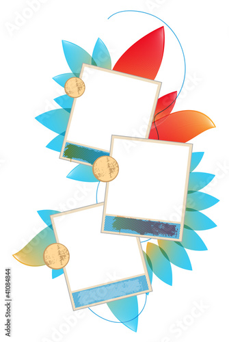 vintage photos composition vector fashion illustration