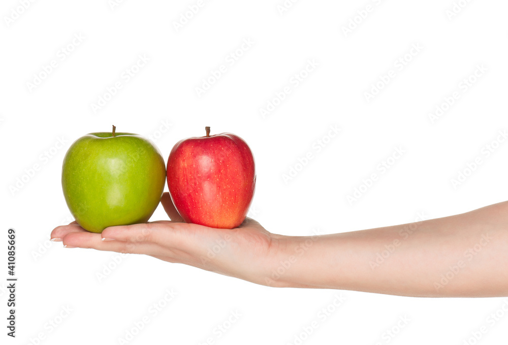Hand with apple Hand with apple