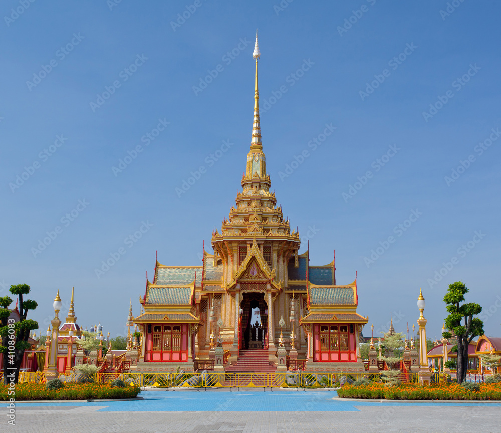 Fototapeta premium Thai royal funeral and Temple
