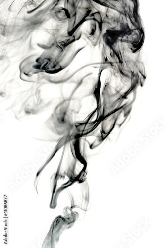 Real Smoke on a White Background