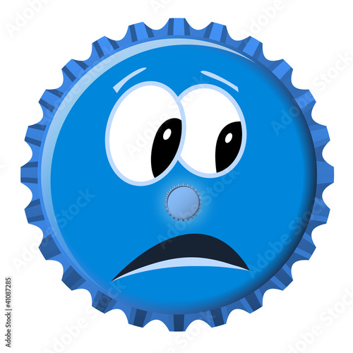 Ängstlicher Kronkorken Smiley