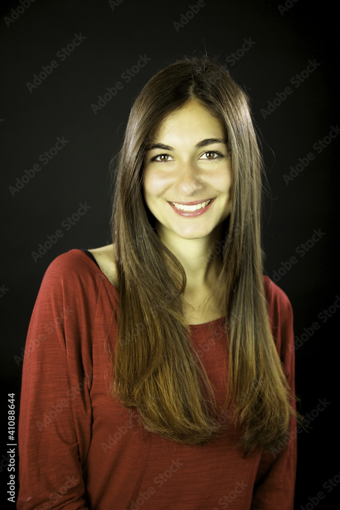 Young female model with gorgeous smile and beautiful long hair Young female model with gorgeous smile and beautiful long hair