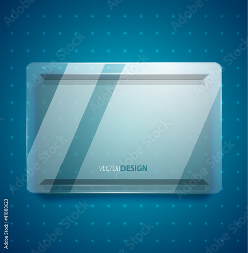 Transparent glass ad screen
