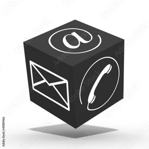 Cube internet 3D en l'air