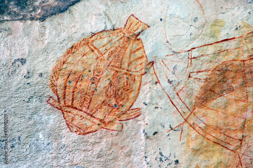 Aboriginal rock art, Ubirr, Kakadu N/P, Australia photo