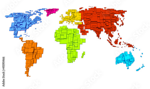 Colored World  cube design