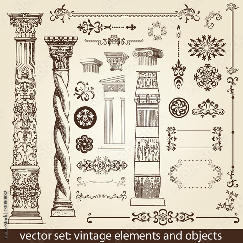 vintage elements - antique - vector