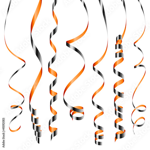 7 Streamer Halloween Black/Orange