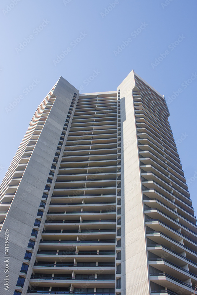 Condo Tower with Balconies from Ground