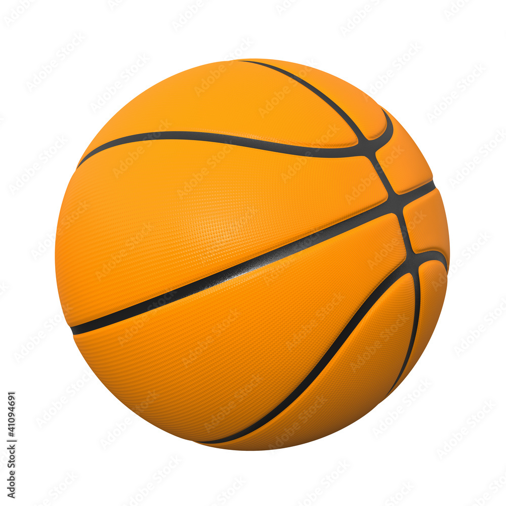 Fototapeta premium Orange basket ball 3d render illustration