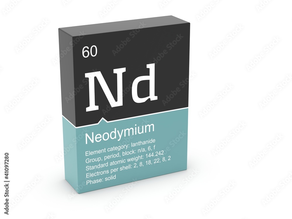 Neodymium from Mendeleev's periodic table