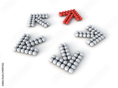 Individuality arrows 3d ren...