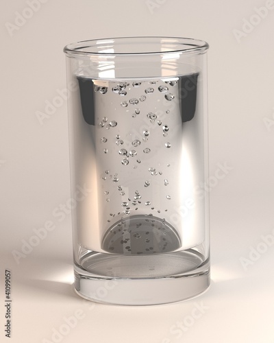 3d render of beverage in glass