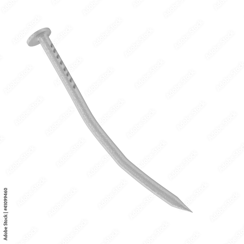 3d render of bended nail 3d render of bended nail