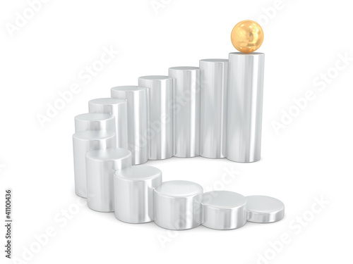 Stairs to succes 3d render