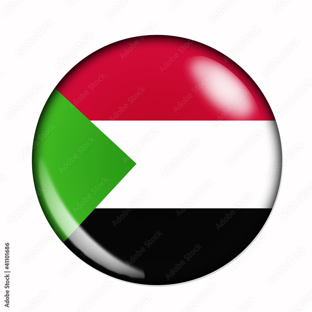 Button flag of Sudan Button flag of Sudan
