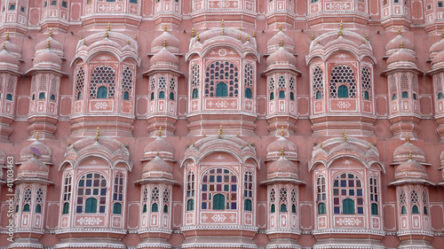Ventanas del Hawa Mahal en Jaipur, Rajasthan, India